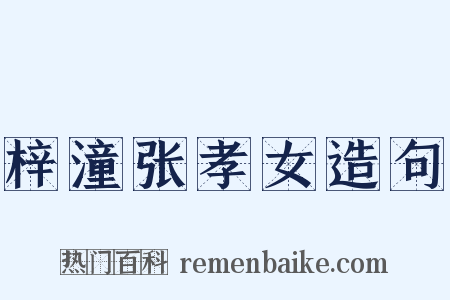 梓潼张孝女造句是什么意思的图片